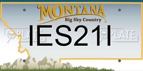 IES21I Montana License Plate