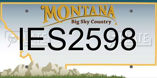 IES2598 Montana License Plate