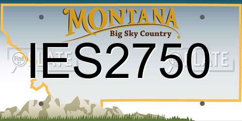 IES2750 Montana License Plate