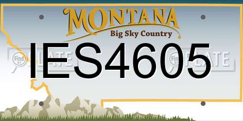 IES4605 Montana License Plate
