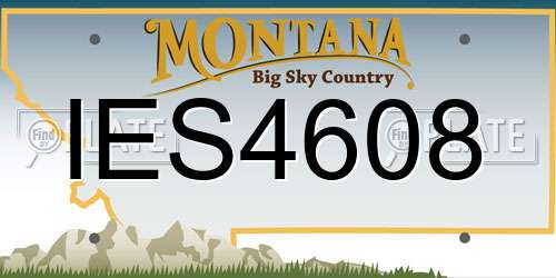 IES4608 Montana License Plate