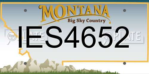 IES4652 Montana License Plate