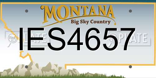 IES4657 Montana License Plate