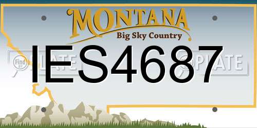 IES4687 Montana License Plate