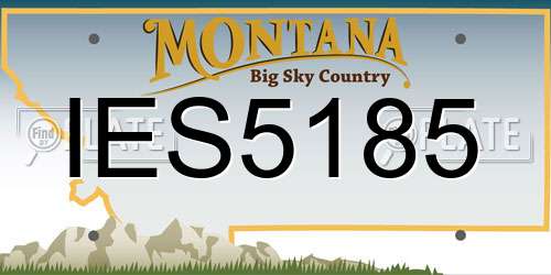 IES5185 Montana License Plate