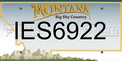 IES6922 Montana License Plate