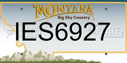 IES6927 Montana License Plate
