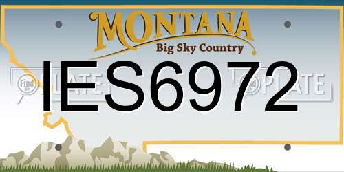 IES6972 Montana License Plate
