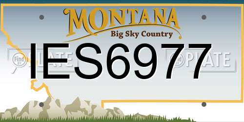 IES6977 Montana License Plate