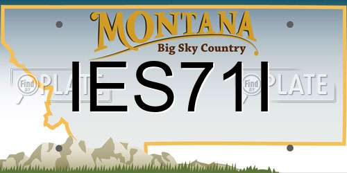IES71I Montana License Plate