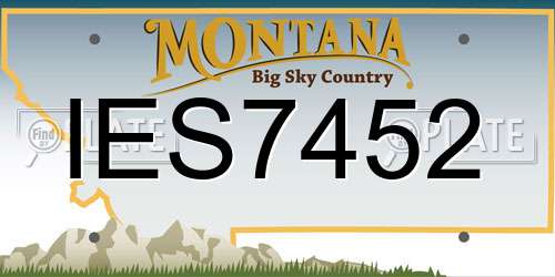 IES7452 Montana License Plate