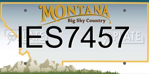 IES7457 Montana License Plate