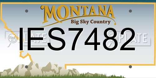 IES7482 Montana License Plate