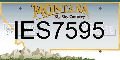 IES7595 Montana License Plate