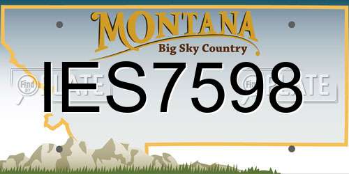 IES7598 Montana License Plate