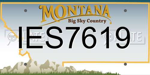 IES7619 Montana License Plate