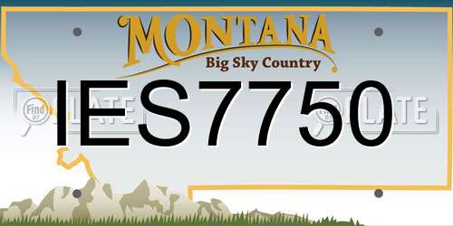 IES7750 Montana License Plate