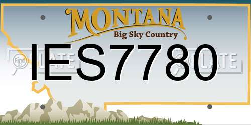 IES7780 Montana License Plate