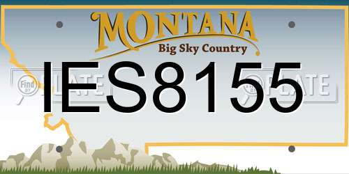 IES8155 Montana License Plate