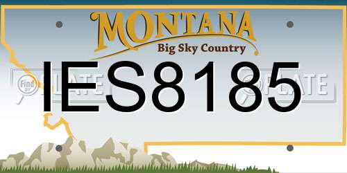 IES8185 Montana License Plate