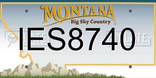 IES8740 Montana License Plate