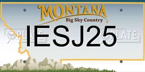 IESJ25 Montana License Plate