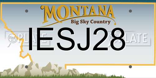 IESJ28 Montana License Plate