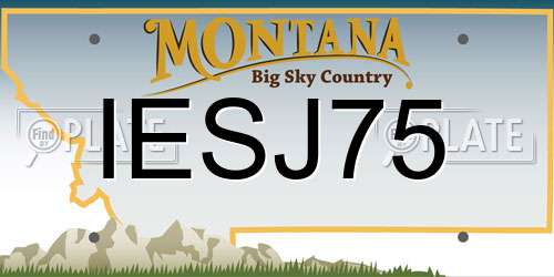 IESJ75 Montana License Plate