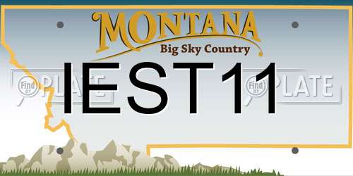IEST11 Montana License Plate