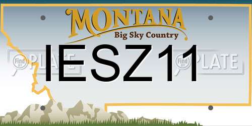 IESZ11 Montana License Plate