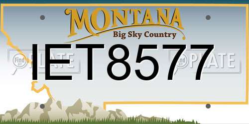 IET8577 Montana License Plate