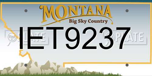 IET9237 Montana License Plate