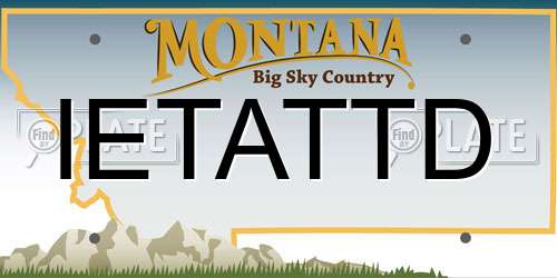 IETATTD Montana License Plate