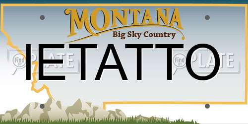 IETATTO Montana License Plate
