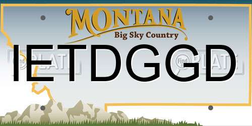 IETDGGD Montana License Plate