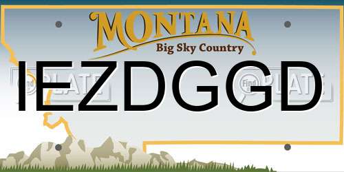 IEZDGGD Montana License Plate