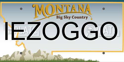 IEZOGGO Montana License Plate