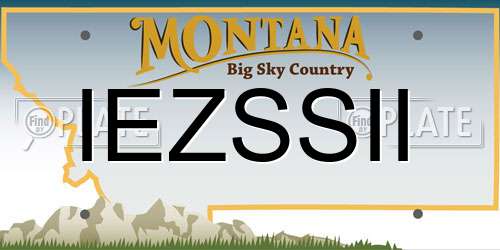IEZSSII Montana License Plate