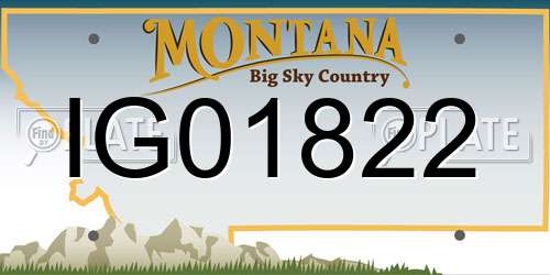IG01822 Montana License Plate