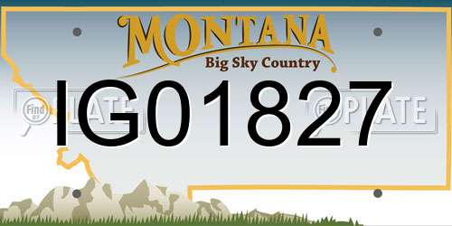 IG01827 Montana License Plate