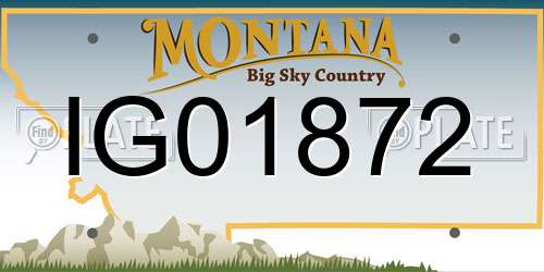 IG01872 Montana License Plate
