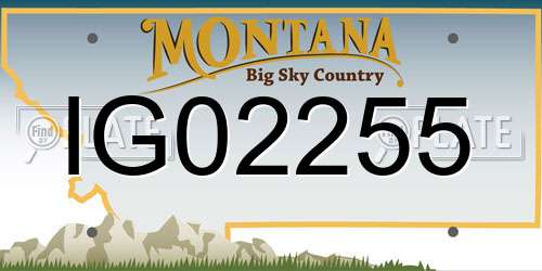 IG02255 Montana License Plate