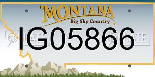 IG05866 Montana License Plate