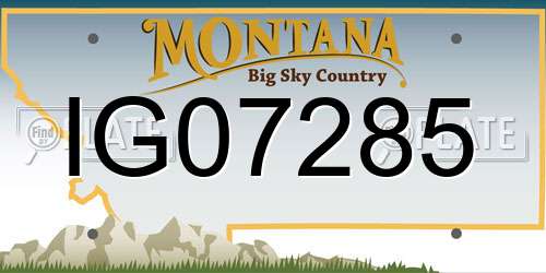 IG07285 Montana License Plate