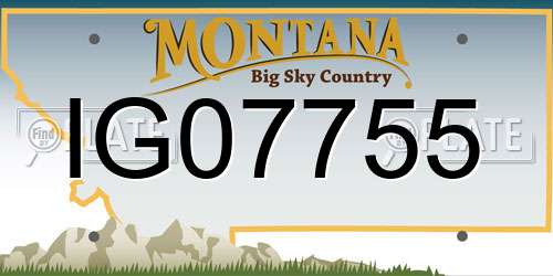 IG07755 Montana License Plate