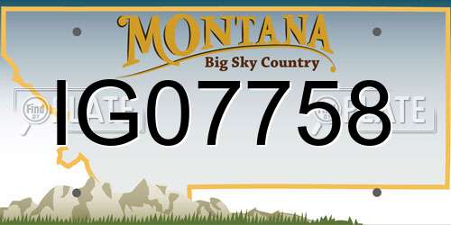 IG07758 Montana License Plate