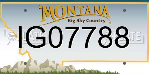IG07788 Montana License Plate