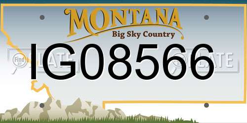 IG08566 Montana License Plate