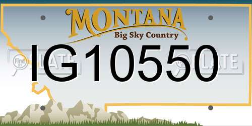 IG10550 Montana License Plate