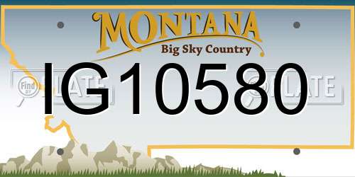 IG10580 Montana License Plate